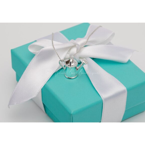 Rare Tiffany & Co. Watering Can Gardening Necklace Vintage 24" Chain - Picture 5 of 10